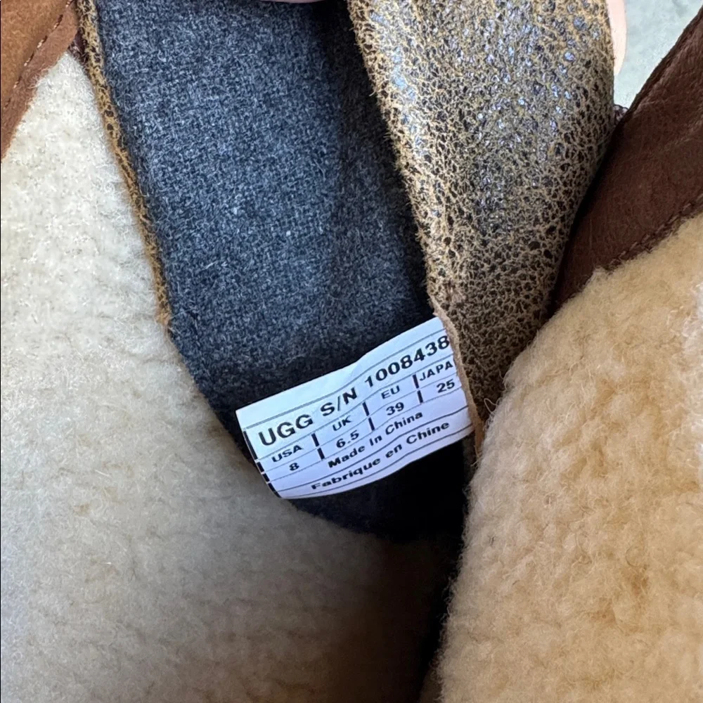Ugg womens 8 brown chestnut Elsa Sherpa lined waterproof boots EUC